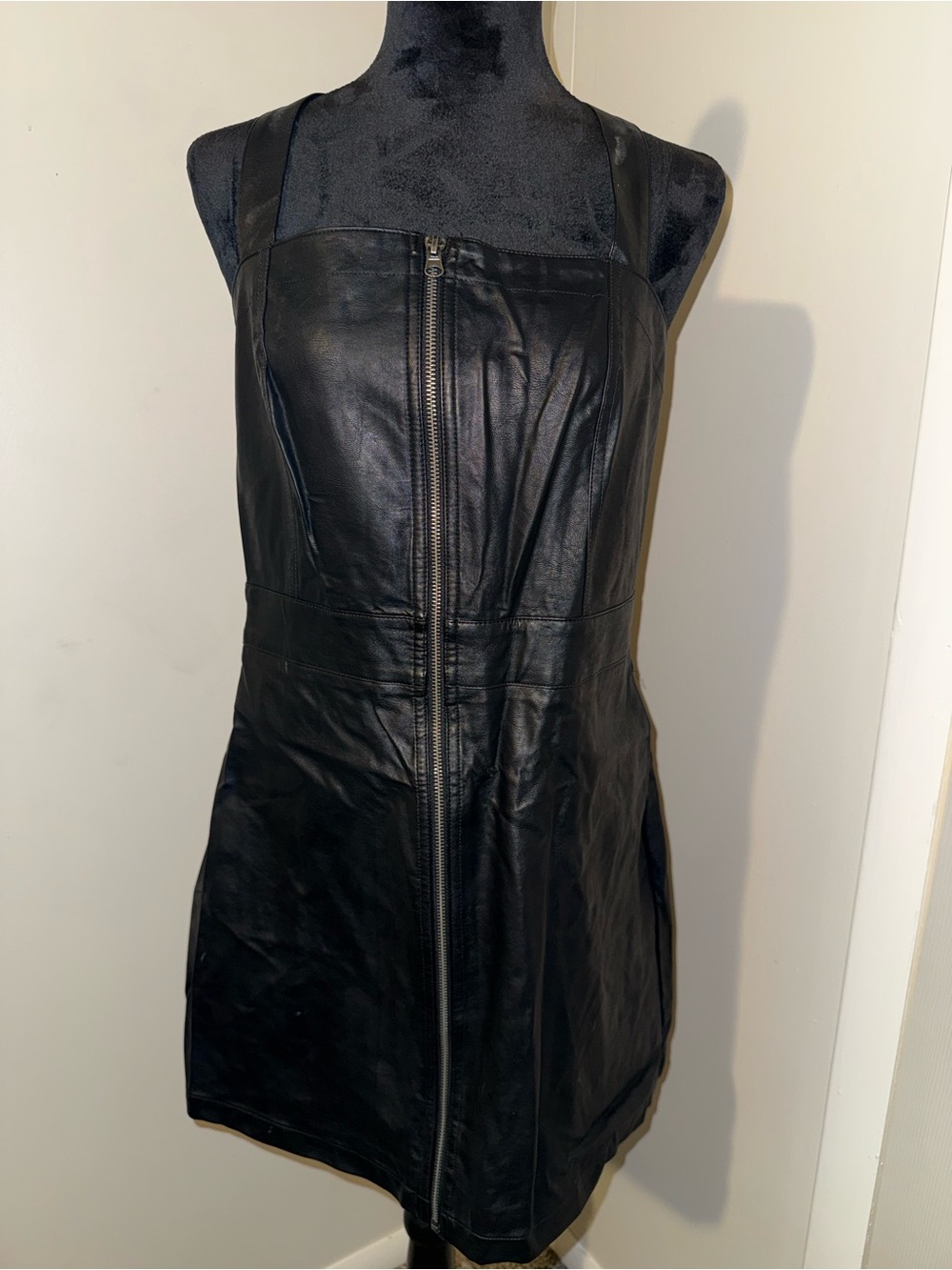 Wild Fable Black Leather Zip-Front Dress Jacket